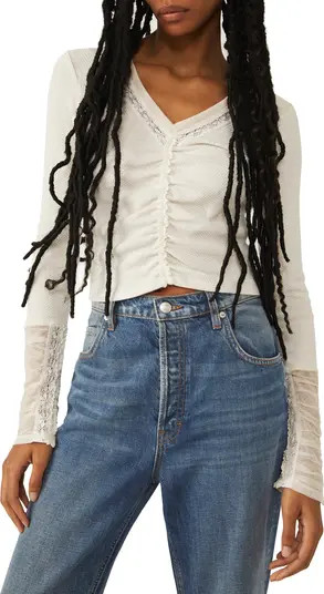 Free People Wear Me Out Ruched Long Sleeve Top | Nordstrom | Nordstrom
