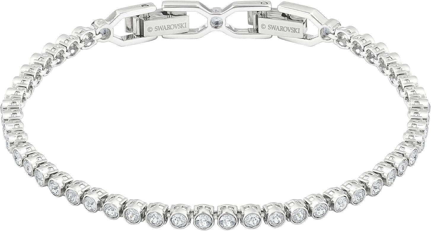 Swarovski Emily Tennis Bracelet Jewelry Collection, Clear Crystals, Blue Crystals, Pink Crystals ... | Amazon (US)