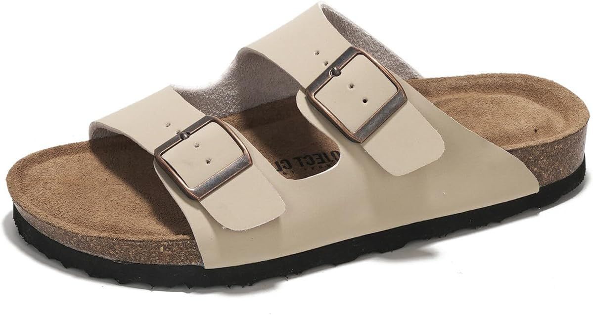 Project Cloud 100% Genuine Leather Flat Sandals Women Comfortable Beach Essentials Womens Sandals... | Amazon (US)