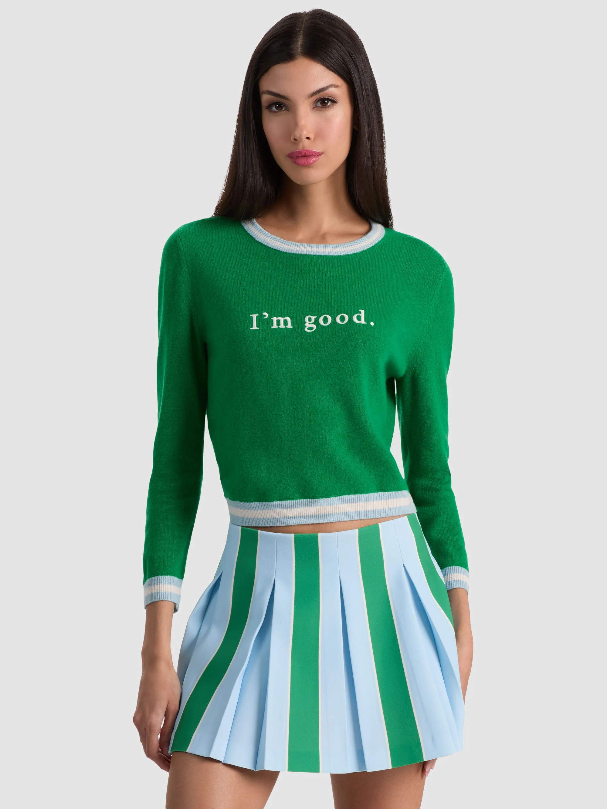 CAROLANN CASHMERE SHRUNKEN PULLOVER | Alice + Olivia