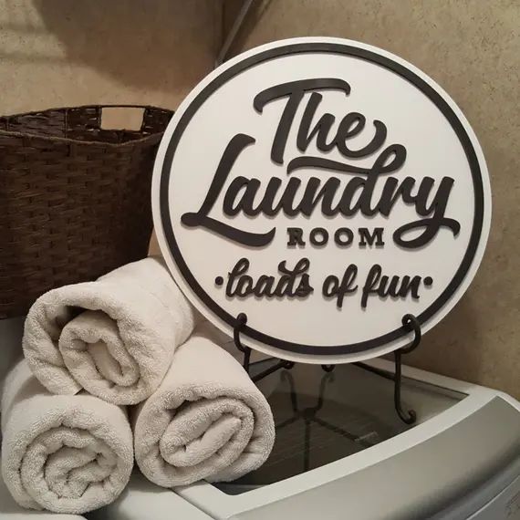 Laundry Room Sign - Loads of Fun - Wooden Sign - Farmhouse Sign | Etsy (US)