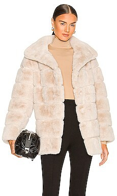 Generation Love Odile Faux Fur Coat in Stone from Revolve.com | Revolve Clothing (Global)
