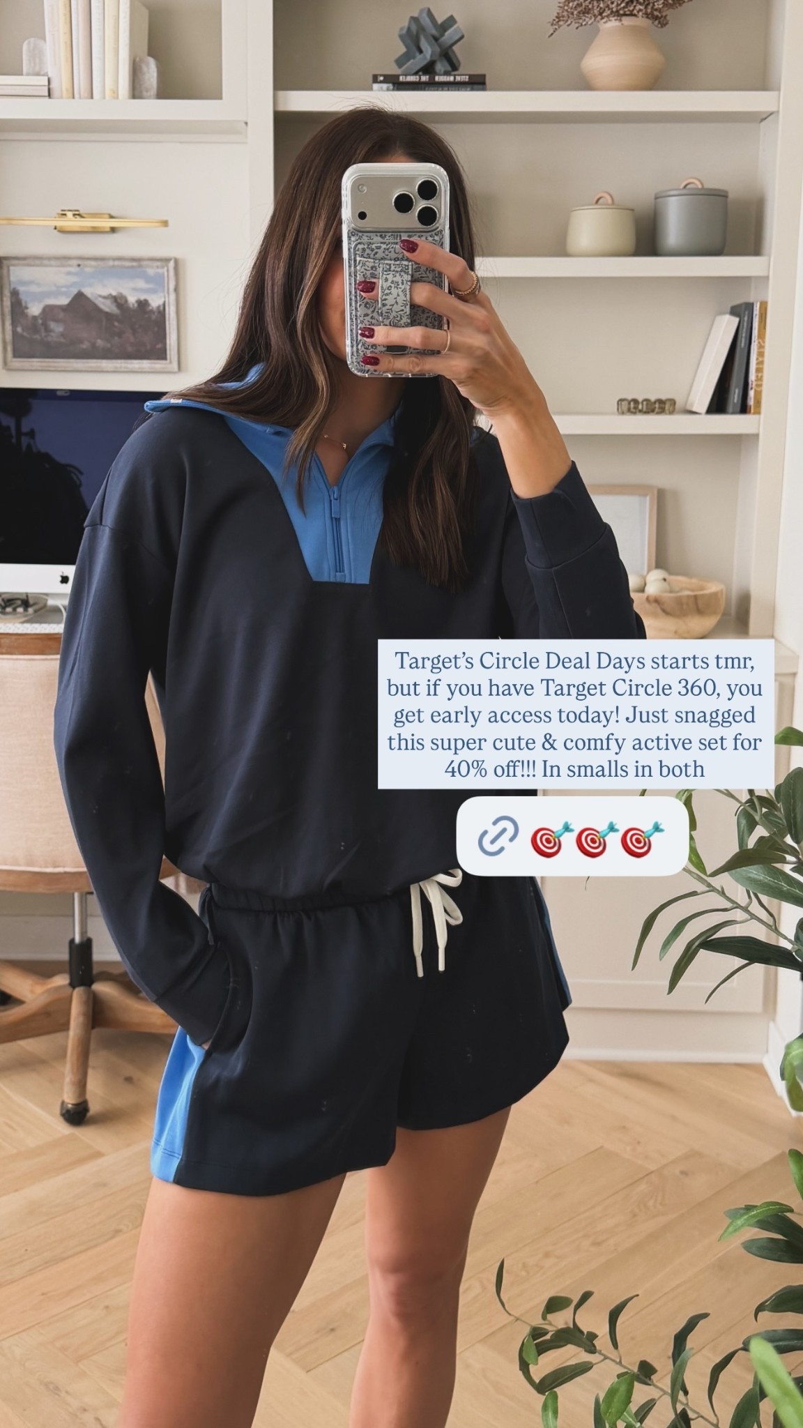 Target’s Circle Deal Days starts tmr, but if you have Target Circle 360, you get early access today! Just snagged this super cute & comfy active set for 40% off!!! In smalls in both