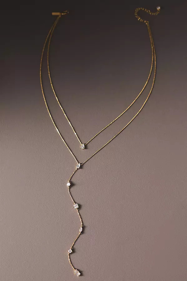 Set & Stones Layered Lariat Necklace | Anthropologie (US)