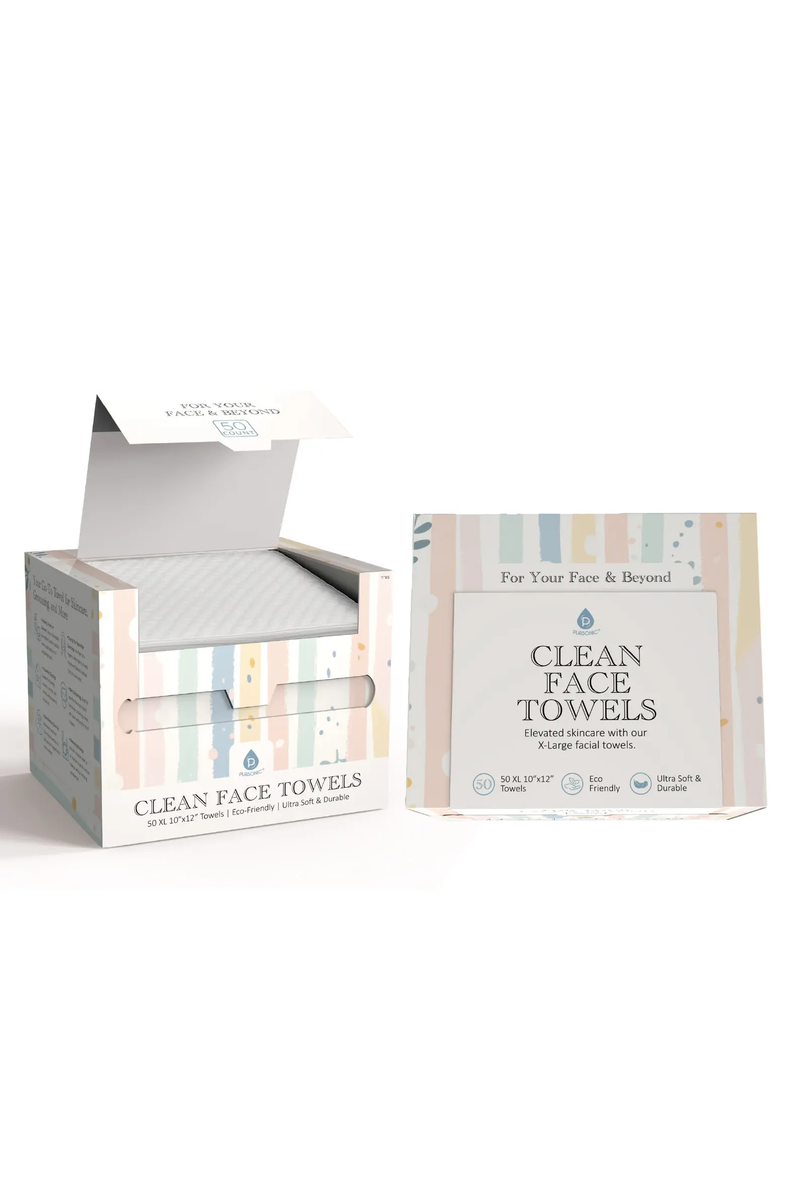 Clean Facial Towels XL Biodegradable Disposable Face Cloths for Sensitive Skin  Ultra Soft, Singl... | Nordstrom