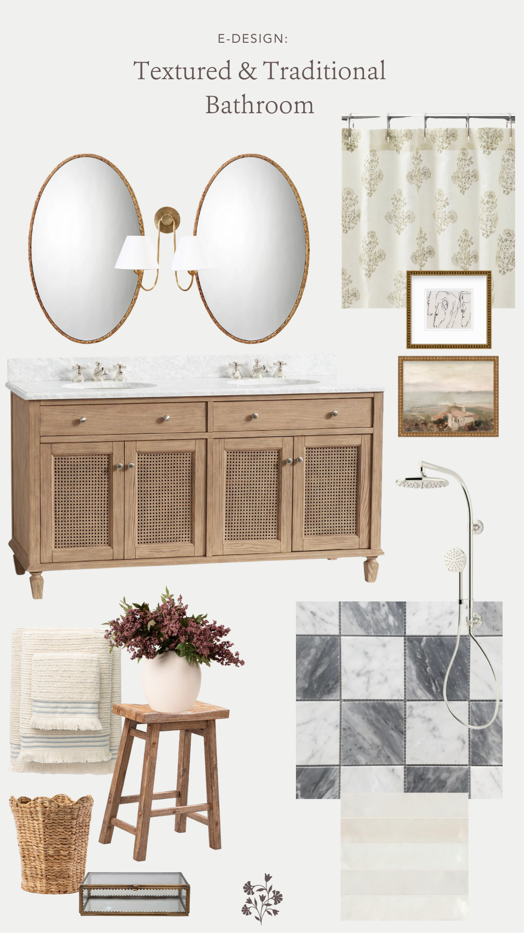 Textured & Traditional bathroom design

Follow @gretchenburkedesign on Instagram for more home decor & design inspo❤️

Bathroom decor, bathroom inspo, magnolia home, target home, target finds, studio McGee, hearth and hand, McGee & co, pendant lights, bathroom sconce, sconce, faux flowers, faux florals, spring decor, brass accents, bath towels, hand towels, bath mat, washable rug, runner rug, oak vanity, bathroom vanity, rattan, cane, block print, tile, honed marble, checkerboard tile, subway tile, polished nickel, mirrors, shower, bath, vase, look for less, dining room decor, living room decor, modern cottage, vintage modern, cozy decor, vintage decor, neutral decor

#LTKSaleAlert #LTKFindsUnder100 #LTKHome
