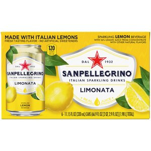 Sanpellegrino Sparkling Fruit Beverages, Limonata (Lemon), 6 ct, Cans, 73.44 oz | CVS Health