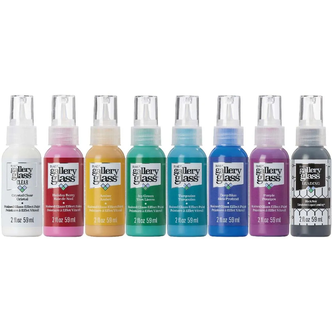 Gallery Glass ® Paint Set - Jewel Tones, 8 pc - PROMOGGJL22  | Plaid Online | Plaid Crafts