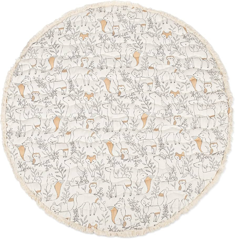 Crane Baby Activity Mat, Infant and Baby Quilted Playmat for Boys and Girls, Woodland Print, 40... | Amazon (US)
