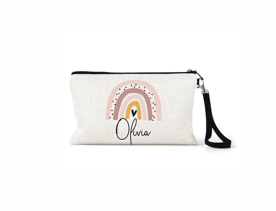 Personalized Pencil Case Art Supplies Bag, Rainbow Boho Design, Back to School Gift, First Day of... | Etsy (CAD)