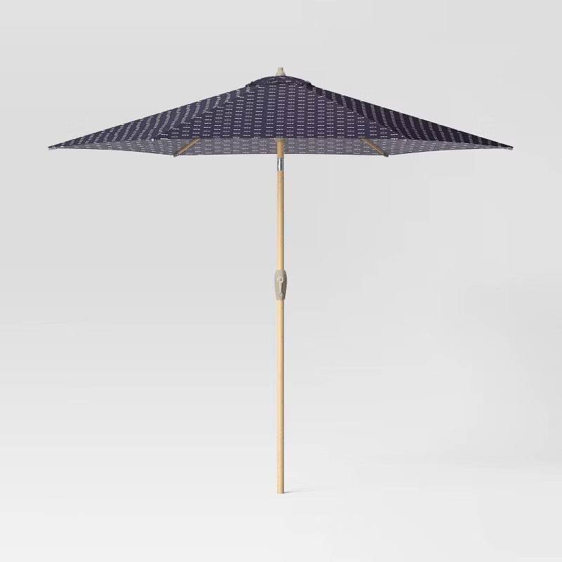 9'x9' Arete Market Patio Umbrella Navy - Threshold™ | Target