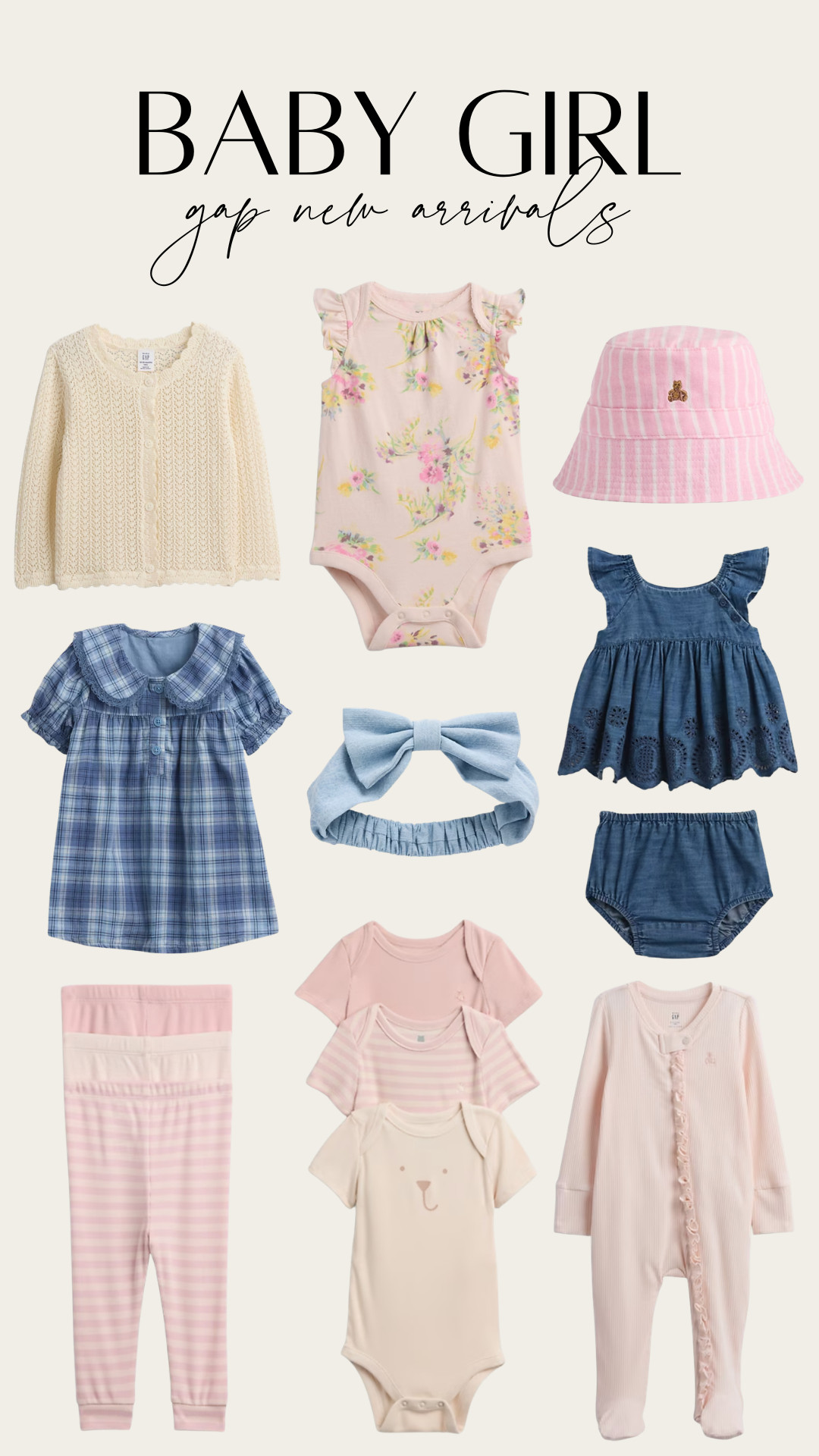 Baby girl new arrivals from Gap! Most are up to 40% off right now! 

 #LTKSaleAlert #LTKBaby #LTKKids