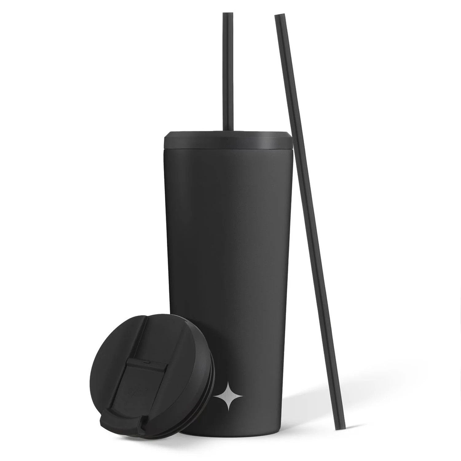 JoyJolt Vacuum Insulated Tumbler with Flip Lid and Straw | JoyJolt