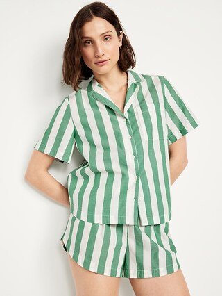 Poplin Pajama Short Set | Old Navy (US)