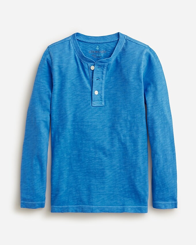 Kids' long-sleeve garment-dyed henley | J. Crew US