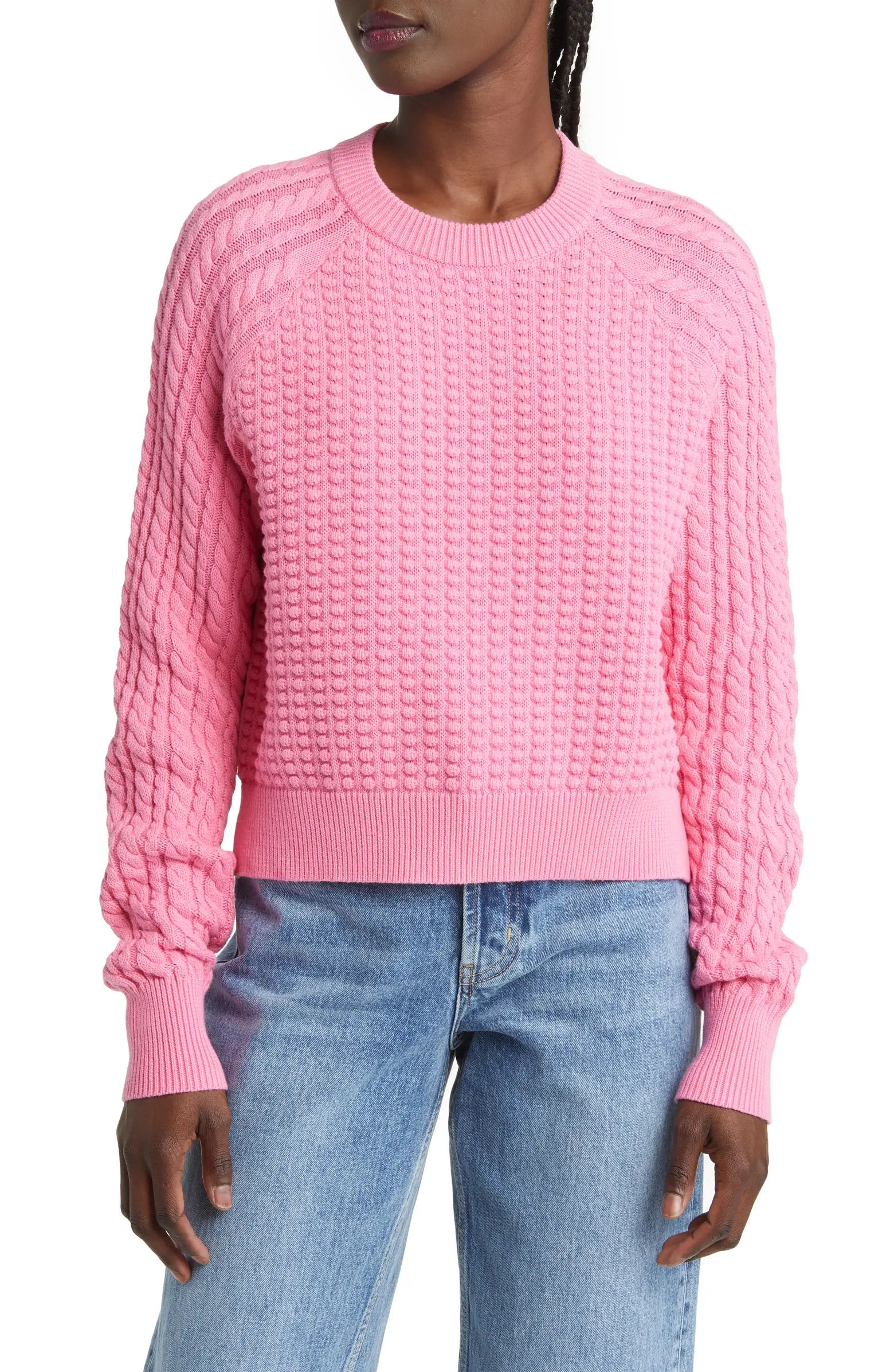 French Connection Mozart Mixed Stitch Cotton Sweater | Nordstrom | Nordstrom