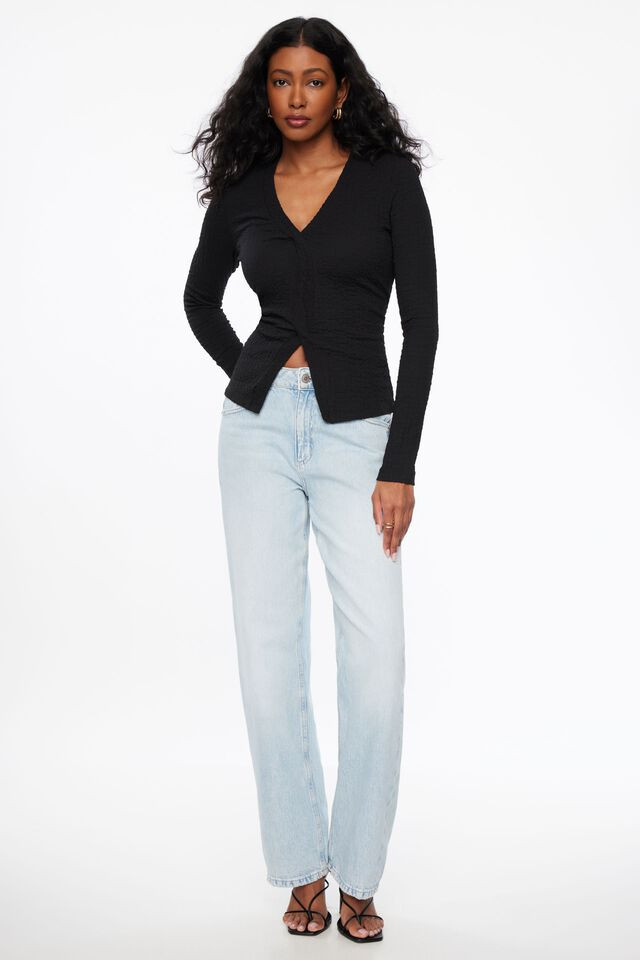 Textured Fly Away Top | Dynamite Clothing