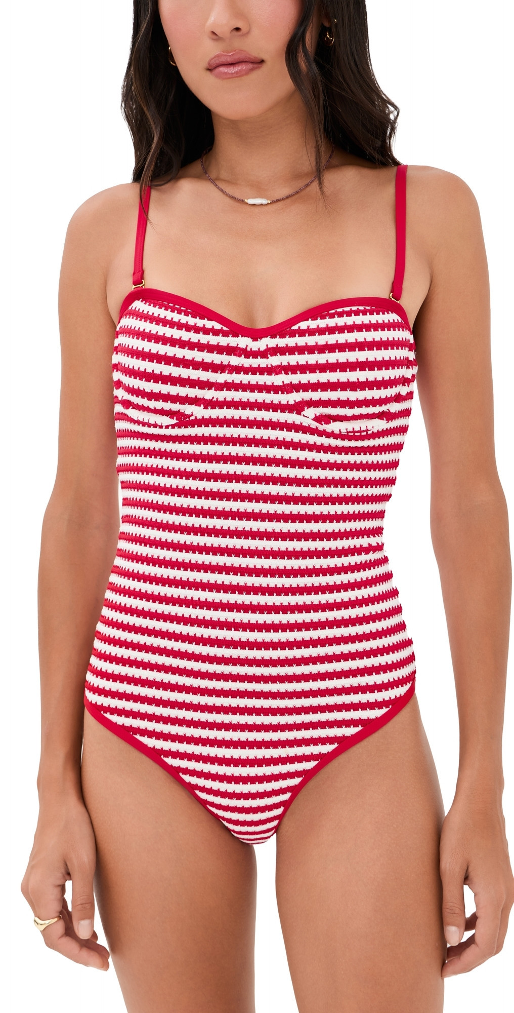 Beach Riot Hayes One Piece Crimson Stripe L | Shopbop