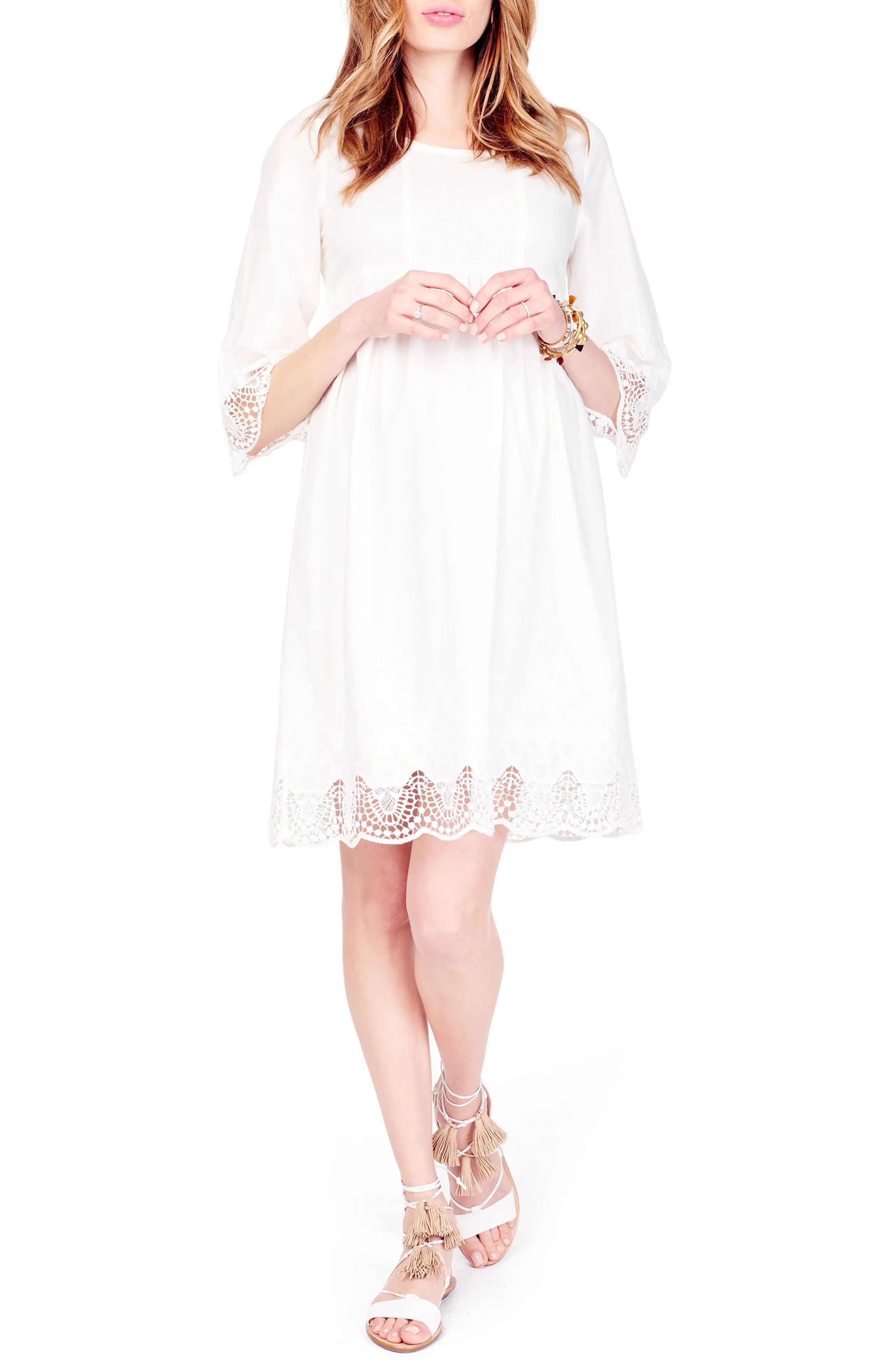 Lace Trim Maternity Dress | Nordstrom