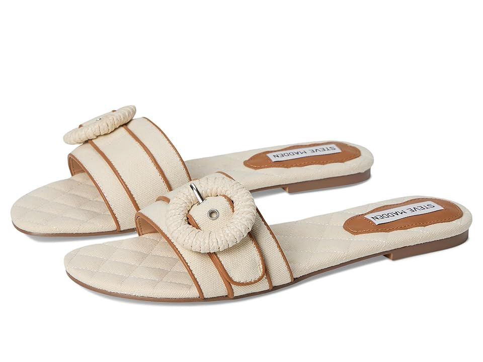 Steve Madden Merla Women's Sandals Natural/Cognac : 9.5 M, Cotton | Zappos