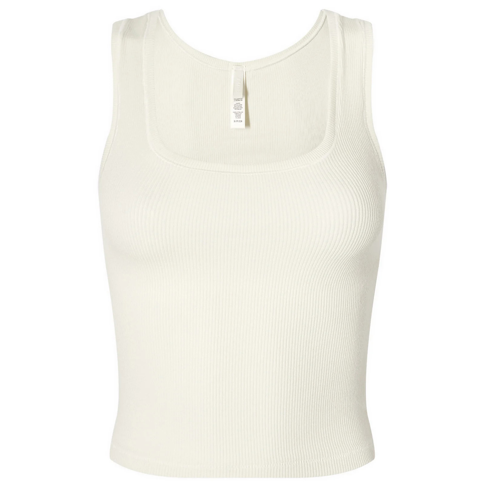 SKIMS Women's Cotton Rib Tank in Bone, Size Medium | END. Clothing