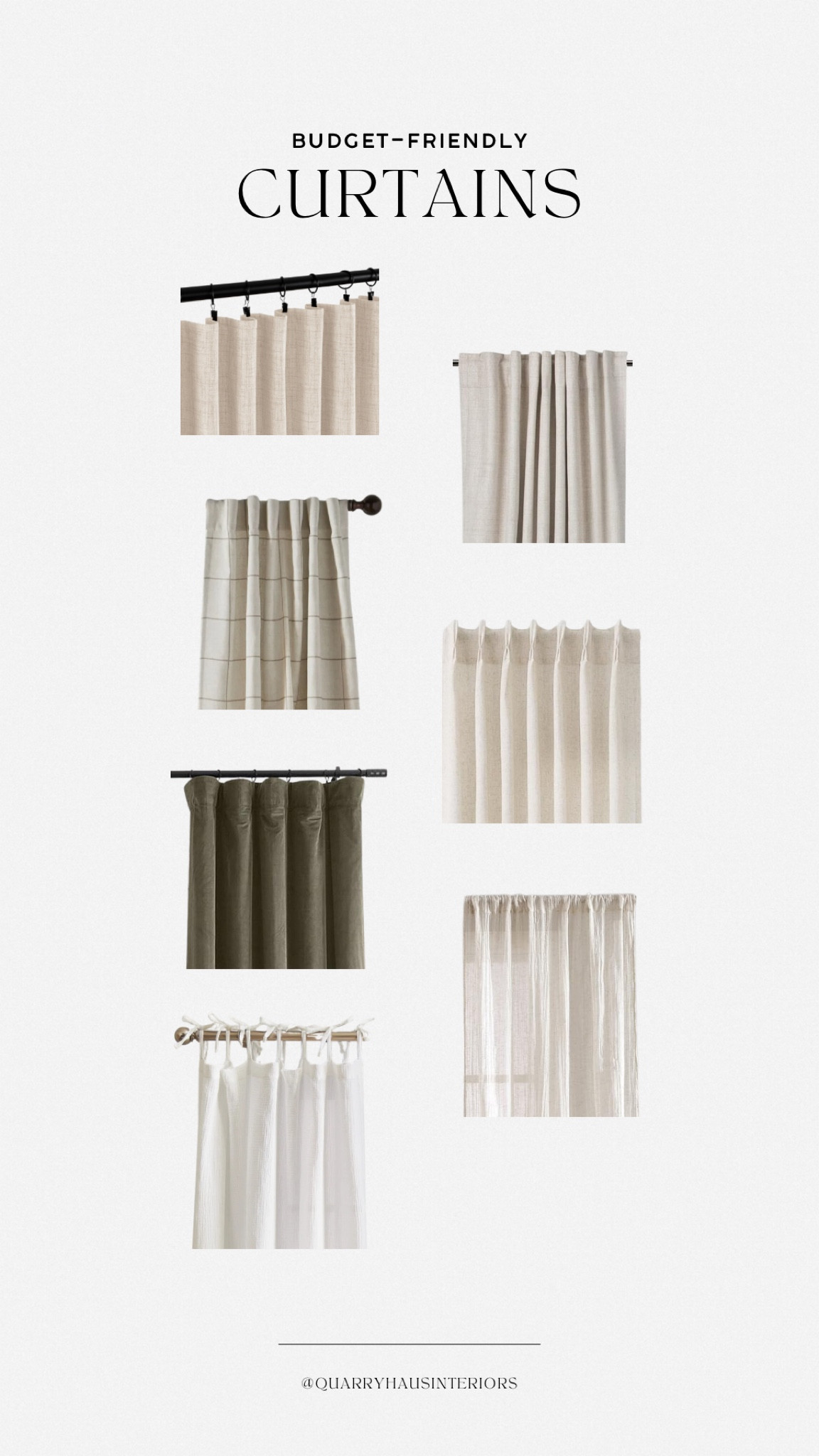 Budget friendly and affordable curtains, in velvet, linen, and gauze styles.

#LTKHome