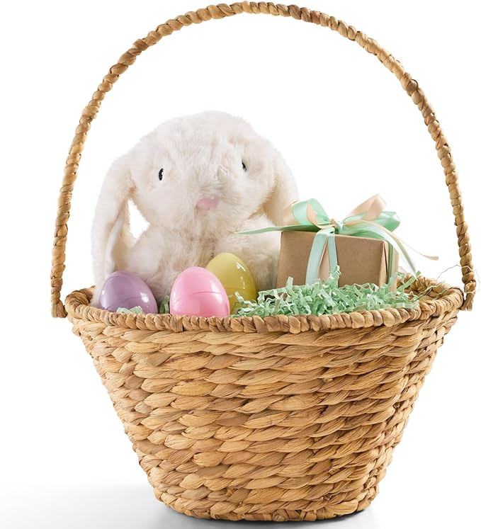 Best Choice Products Handwoven Easter Basket, Small Woven Easter Basket for Kids, Easter Egg Hunt... | Amazon (US)