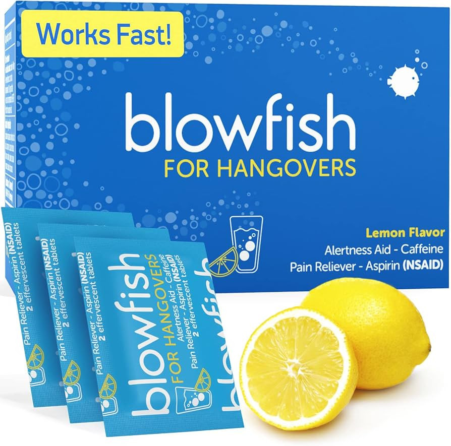 Blowfish for Hangovers - Fast Hangover Relief | FDA-Recognized Formulation - Guaranteed to Reliev... | Amazon (US)