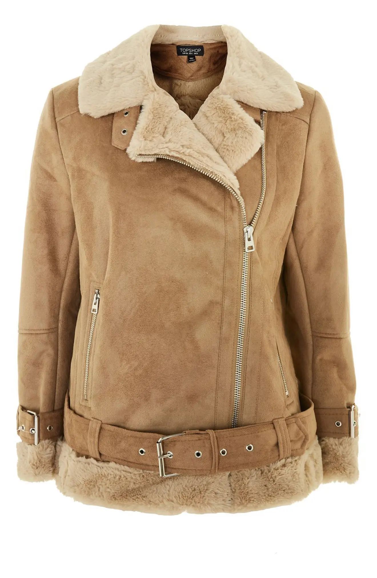 Faux Shearling Biker Jacket | Nordstrom