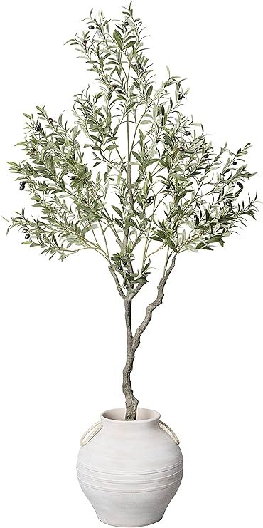Olive Tree Artificial 7 Feet Tall, Fake Indoor Tree, Faux Decorative Tree | Amazon (US)