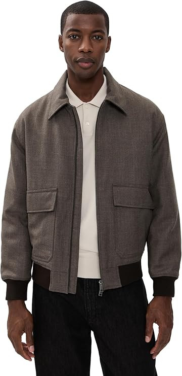Theory Men's Modern Aviator Jacket in Dapper Roll | Amazon (US)