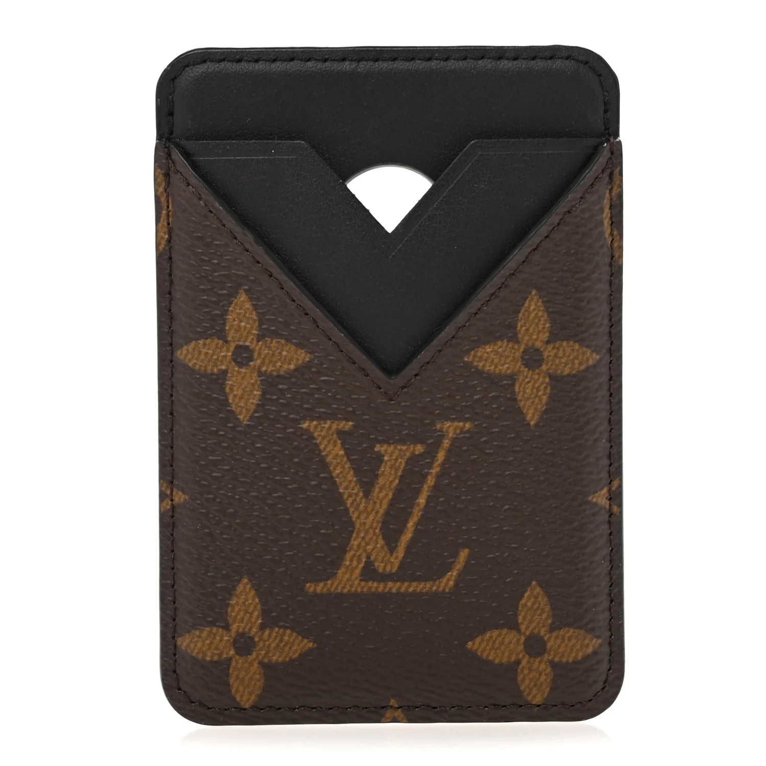 Monogram Macassar Porte-Cartes Magnet Noir | FASHIONPHILE (US)