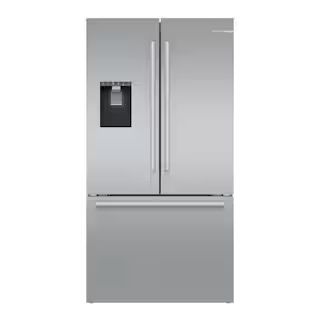 500 Series 26 cu ft 3-Door French Door Refrigerator in Stainless Steel w/ Ice and Water, Bottom F... | The Home Depot