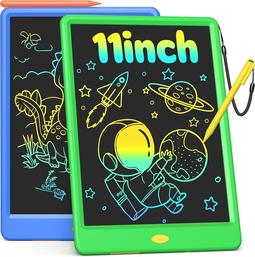 2 Pack 11 Inch LCD Writing Tablet Doodle Board, Colorful Electronic Drawing Pads, Creative Drawin... | Amazon (US)