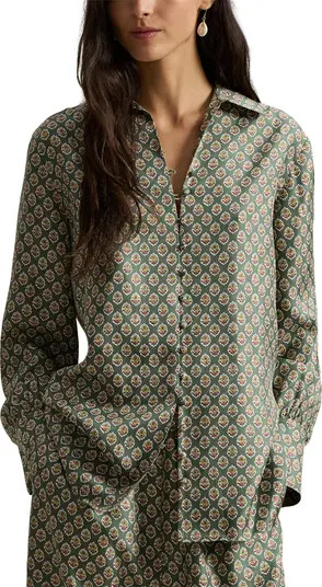 Polo Ralph Lauren Print Silk Shirt | Nordstrom | Nordstrom