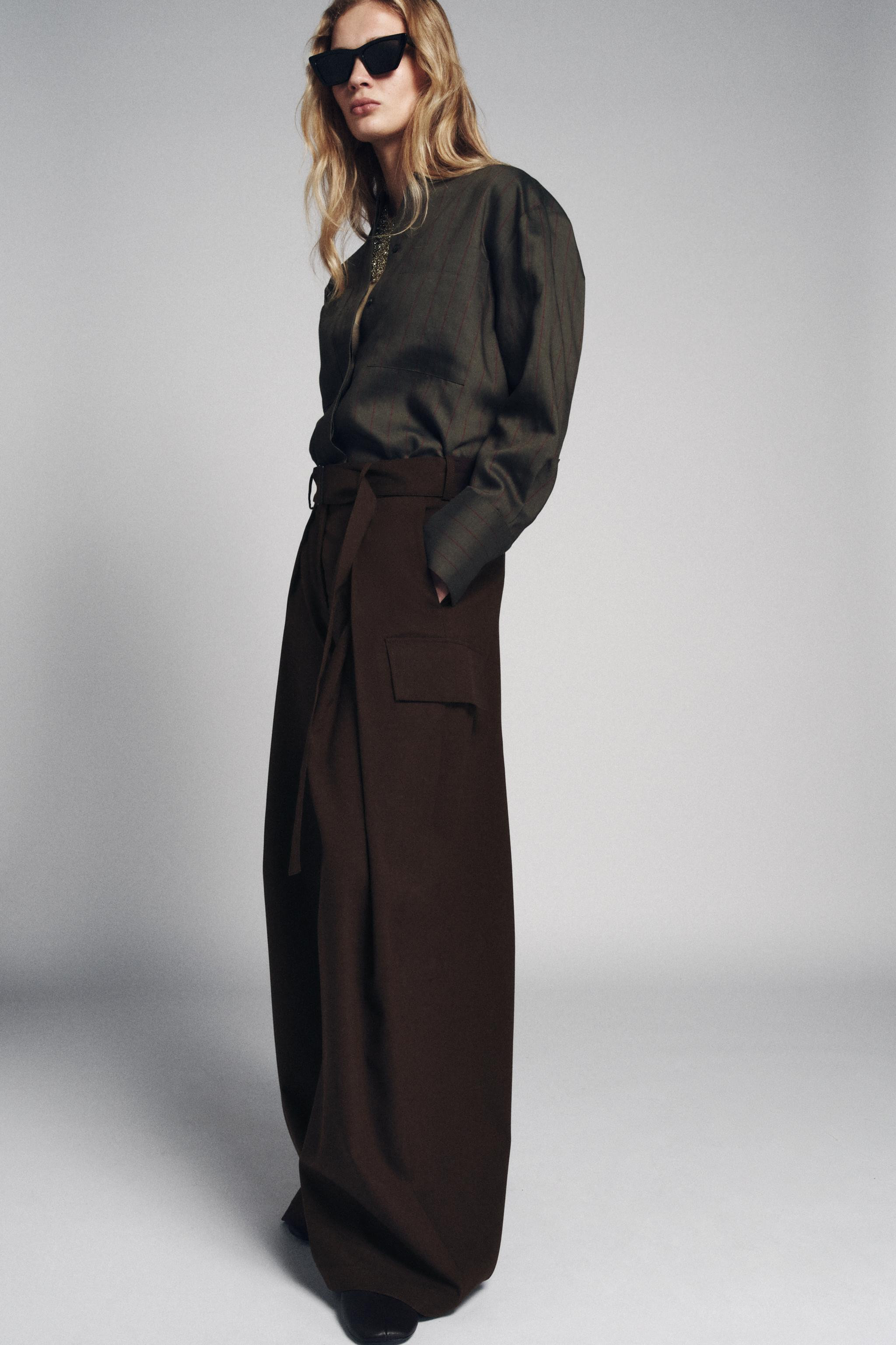 PLEATED CARGO PANTS ZW COLLECTION | Zara US