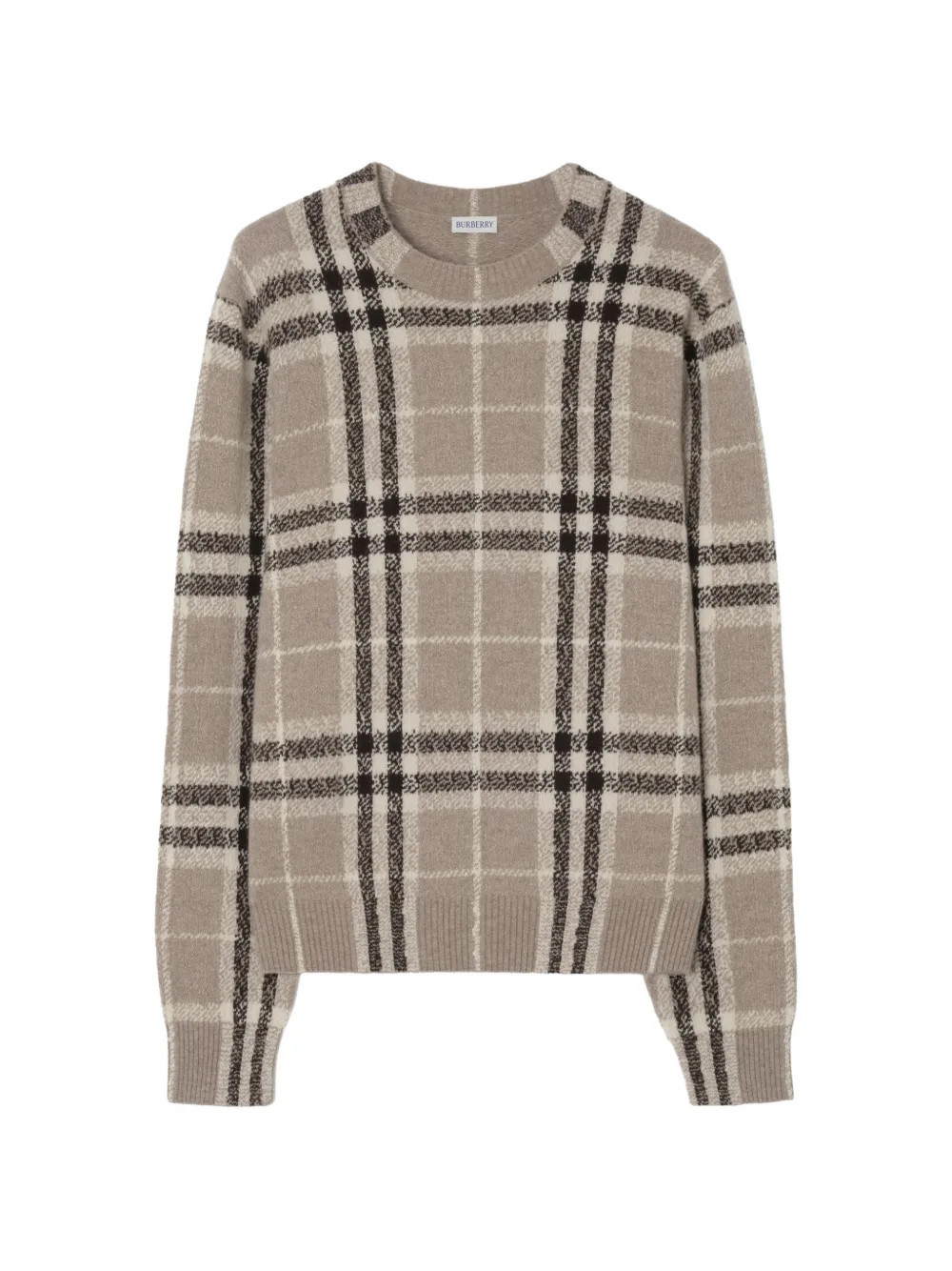 Burberry Check cashmere sweater - Neutrals | Farfetch Global