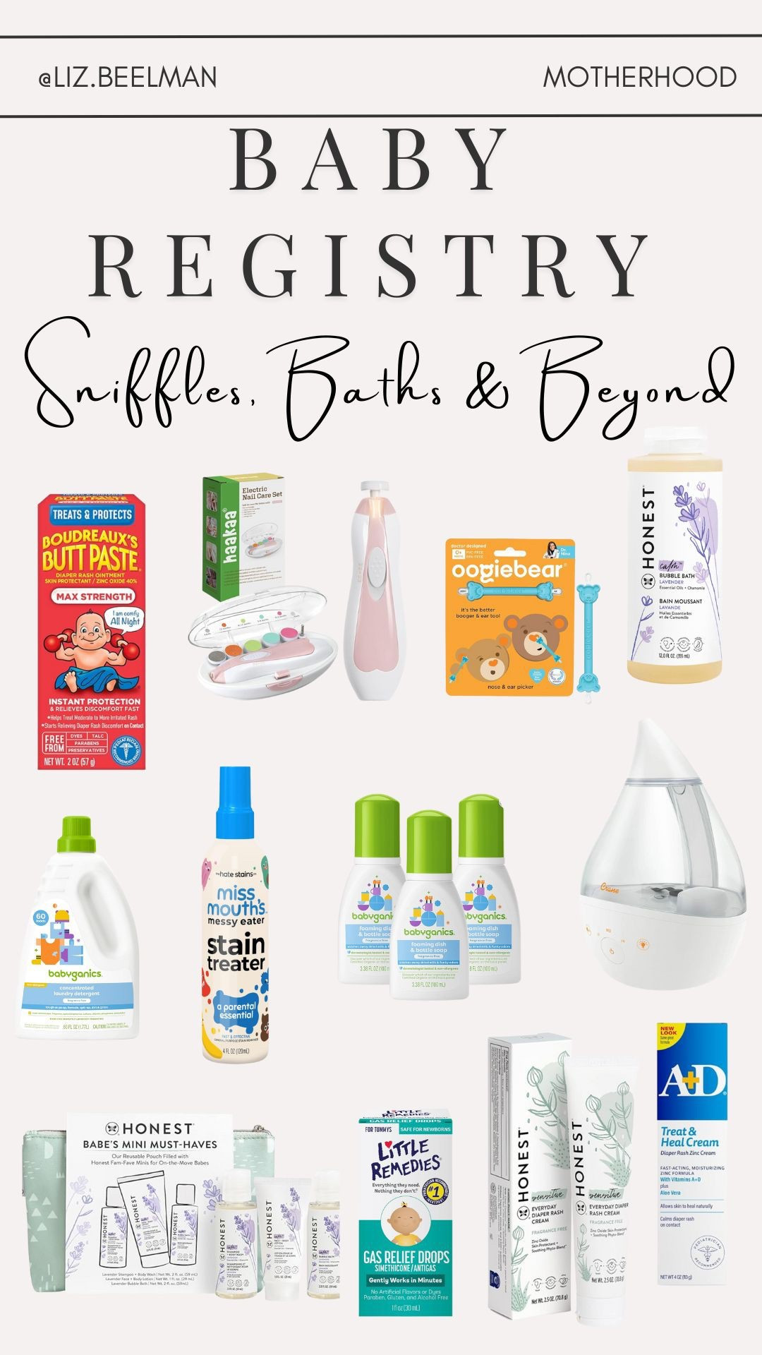 BABY REGISTRY: Sniffles, Baths and Beyond