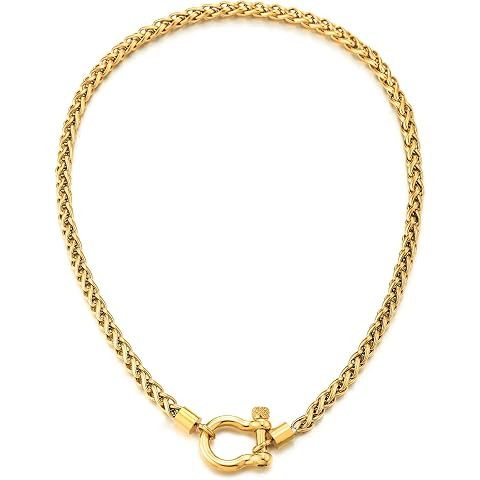Gold Plated Horseshoe Necklace for Women Dainty Horse Bit Pendant Necklace Statement Necklaces Tr... | Amazon (US)
