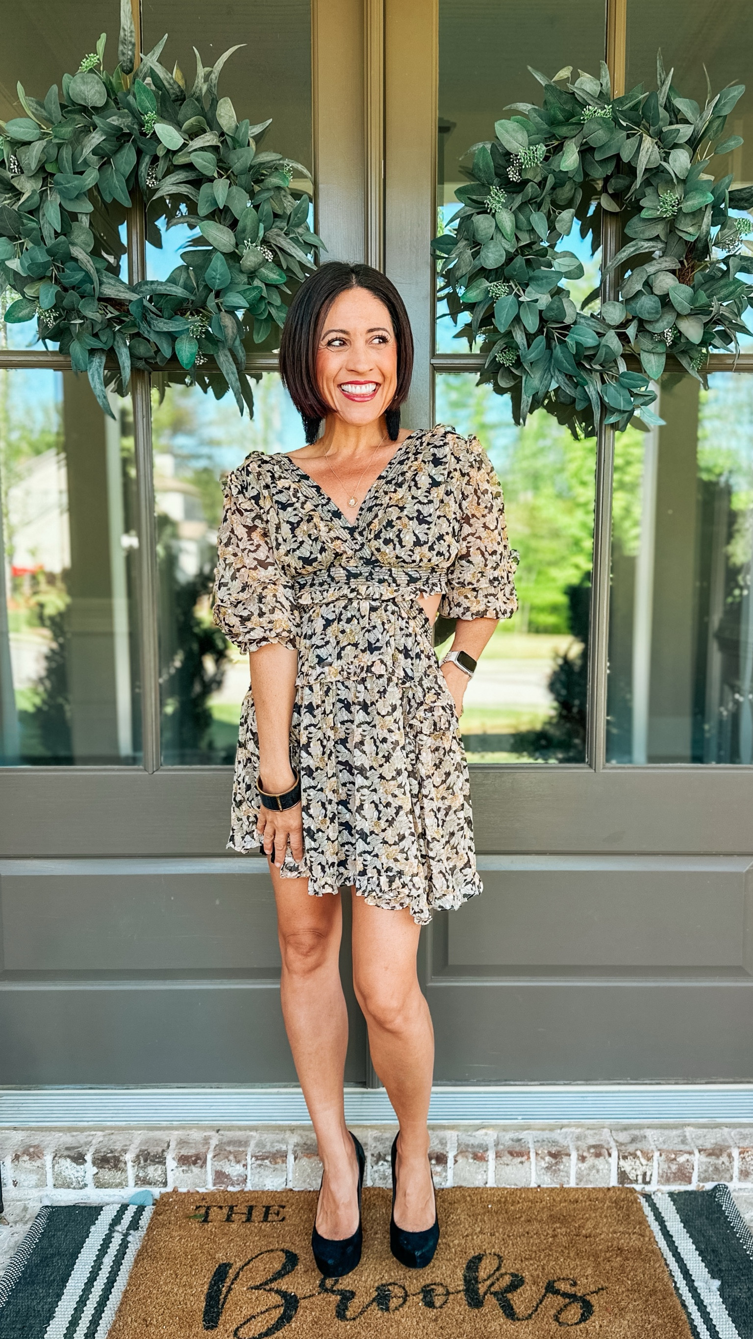 ☀️the perfect summer dress☀️

•under $100
•fully lined
•elastic waist 
•dark floral with gold accents
•deep V-neck
•side & back cutouts

✨this beauty is on sale (all sizes) at @anthropologie ✨ dress it up or wear it casual, any way you style it looks adorable. Which look is your fave?

#style #instafashion #instastyle #lookbook #womensfashion #styleinspo #outfitideas #dailystyle #lovethislook #fashionblogger #summerdress  #weddingguestdress #floraldress #howtowearit #howtostyle #datenightoutfit #casualandchic #fashionover40 #fashionover40blogger #anthropologie #momstylelife #everydayelevated #atlantablogger #atlantamomblogger #5looks #momfluencer #everydayeffortless #everydaylook #ootdinspo #atlantainfluencer 

#LTKSeasonal #LTKFestival #LTKover40