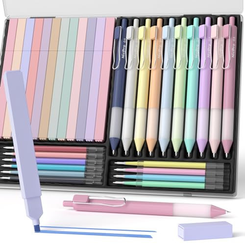 Nicpro 33PCS Aesthetic Highlighter and Gel Pen set with Case, 12 Bible Highlighters & Cute Pens Refills With Soft Ink & Tip, No Bleed Quick Dry for Bible Study Journaling Planner Notes School Supplies | Amazon (US)