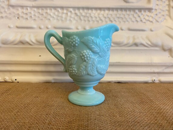 Fostoria Aqua Milk Glass Creamer | Etsy | Etsy (US)