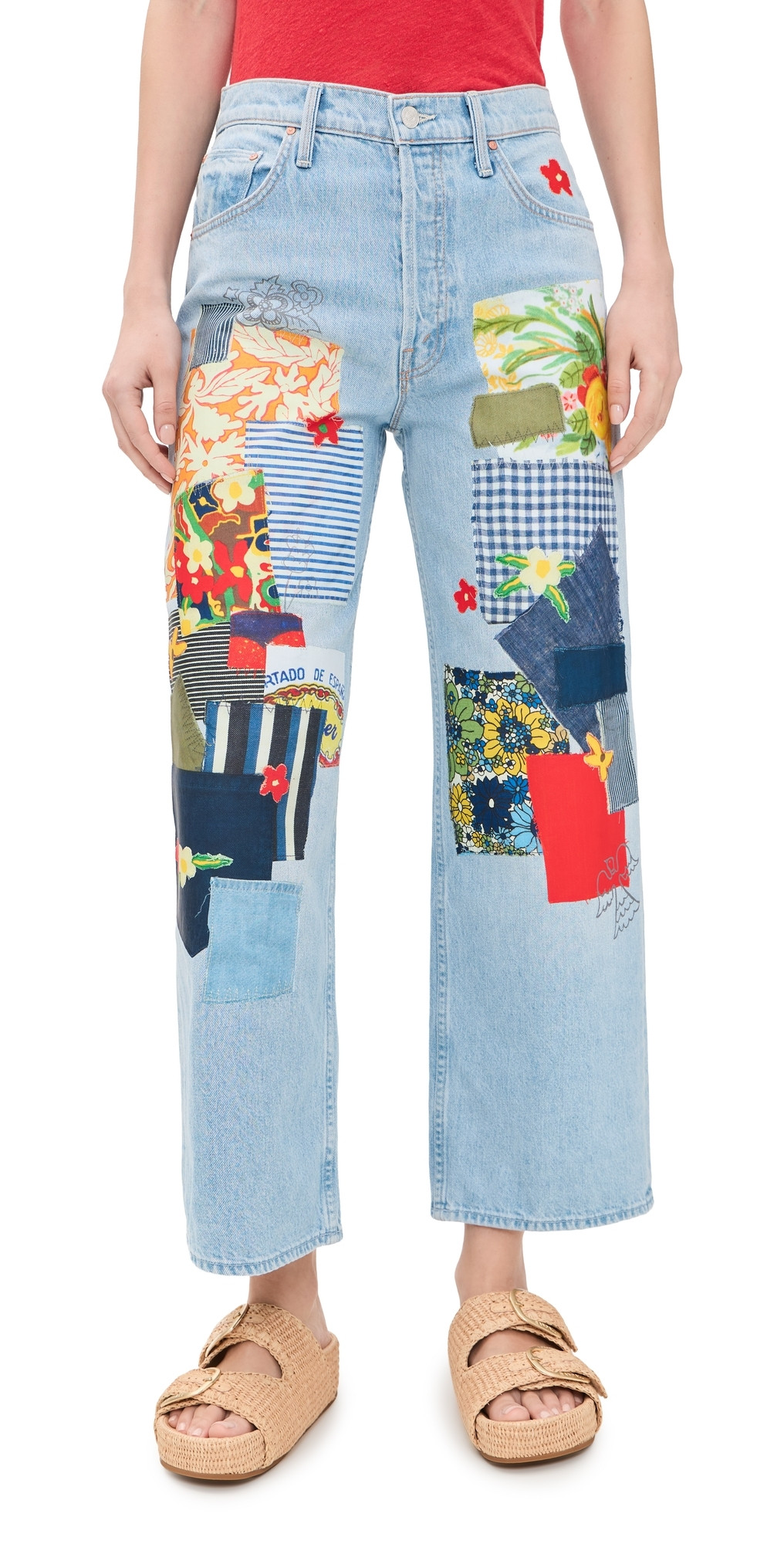 MOTHER High Waisted Spinner Flood Jeans Mumble Jumble 25 | Shopbop