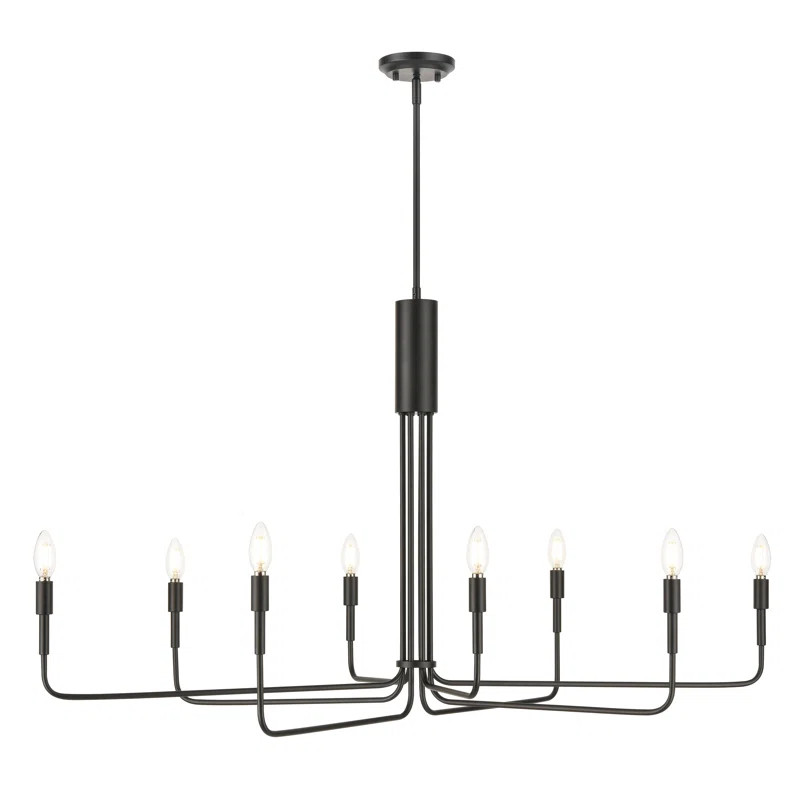 Everly Quinn Sola 8 - Light Candle Style Modern Linear Chandelier & Reviews | Wayfair | Wayfair North America