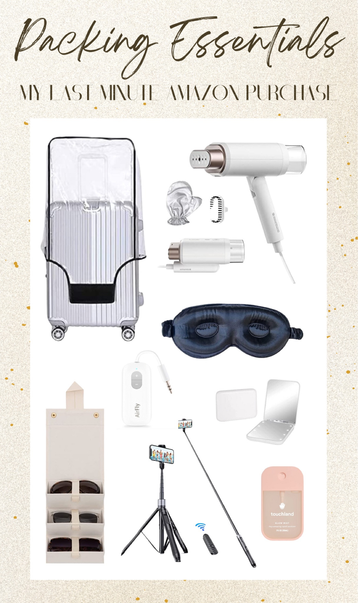 Leaving for Spain in 3 days and of course had to squeeze in one last Amazon order! My last minute travel essentials for our Europe trip! This foldable steamer is a game changer! Bluetooth converter so you can use your AirPods while listening to the TVs…yes please! Clear protector to avoid any scratches to your nice suitcase…no brainer! 

Travel essentials, travel guide, Amazon, Europe, summer vacation, trip, carry on

#LTKtravel #LTKeurope #LTKunder50