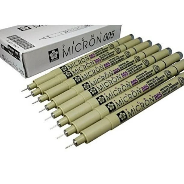Sakura Pigma Micron pen 005 Black ink marker felt tip pen, Archival pigment ink, fine point for a... | Walmart (US)