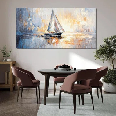 Canvas Wall Art Decor Large Canvas Art Wall Decor Wall Pictures For Living Room Coastal Minimalist Wall Art Large Artwork For Walls Modern Bedroom Off | Wayfair North America