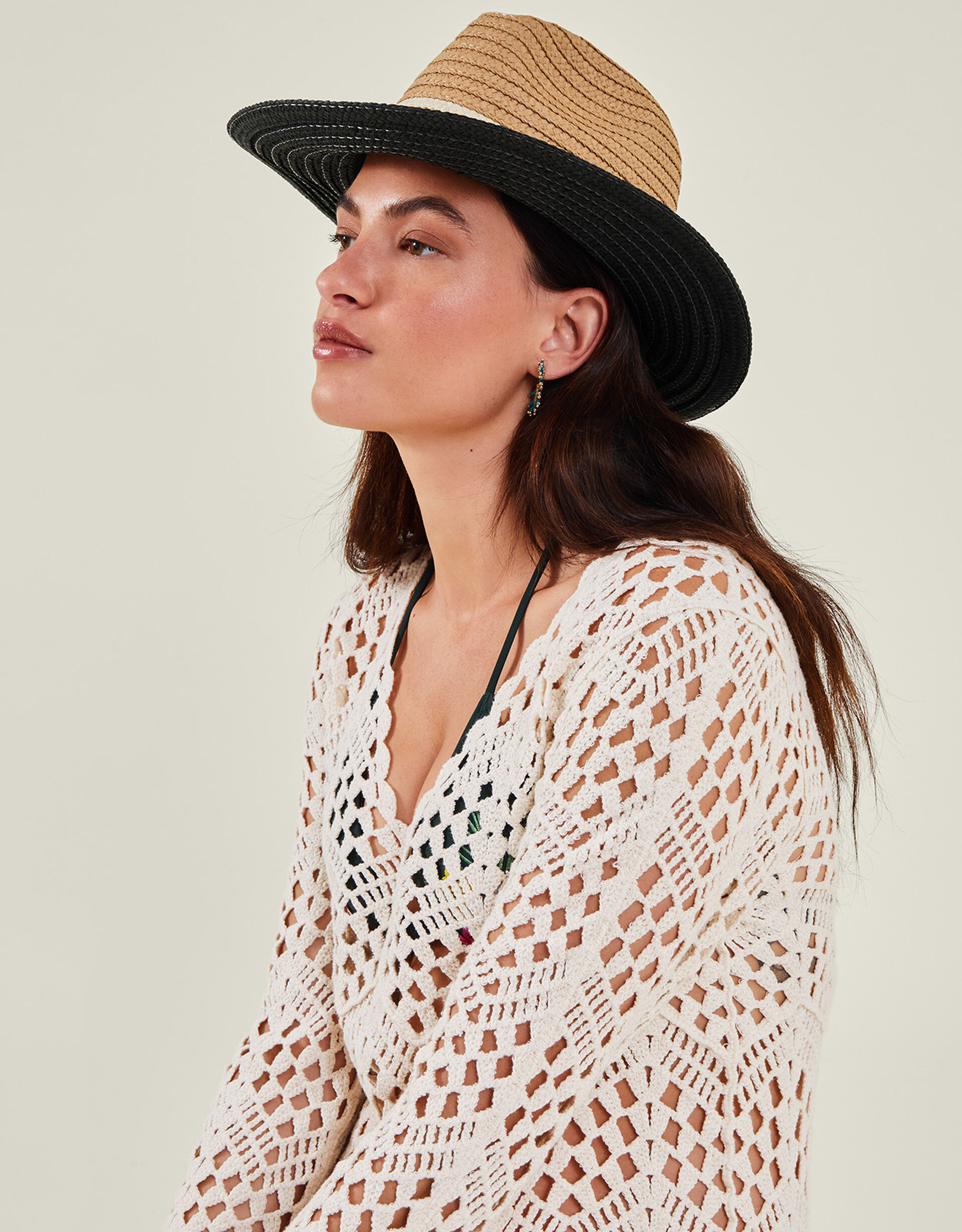 Monochrome Brim Fedora Hat | Accessorize (Global)