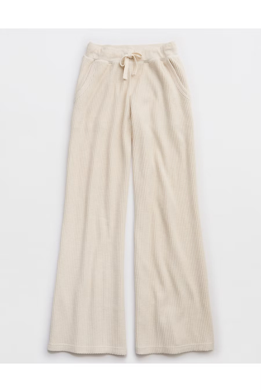 Aerie Waffle Trouser Women's Heather Frost XXS | American Eagle Outfitters (US & CA)