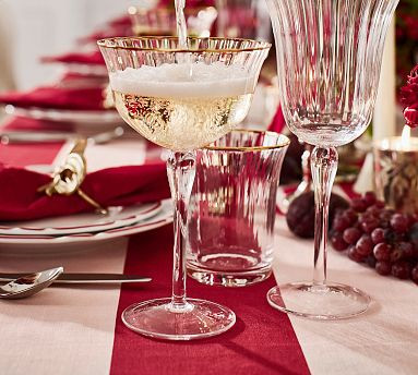 Monique Lhuillier Tatum Coupe Glasses - Set of 2 | Pottery Barn (US)